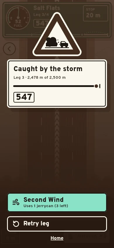 Caught by the storm: the dust wall swallows the road.