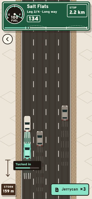 Salt Flats: a pale road across cracked white salt.